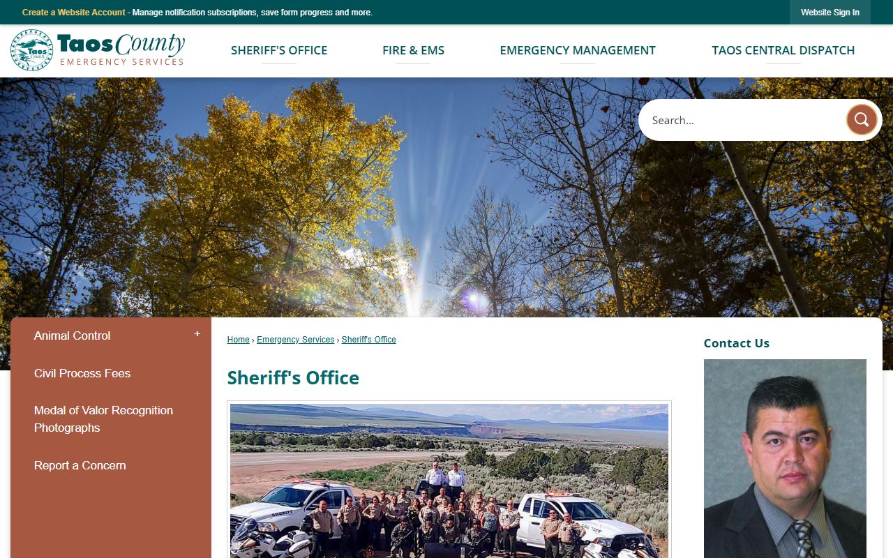 Taos County arrest records and court charges Sheriff's Office source