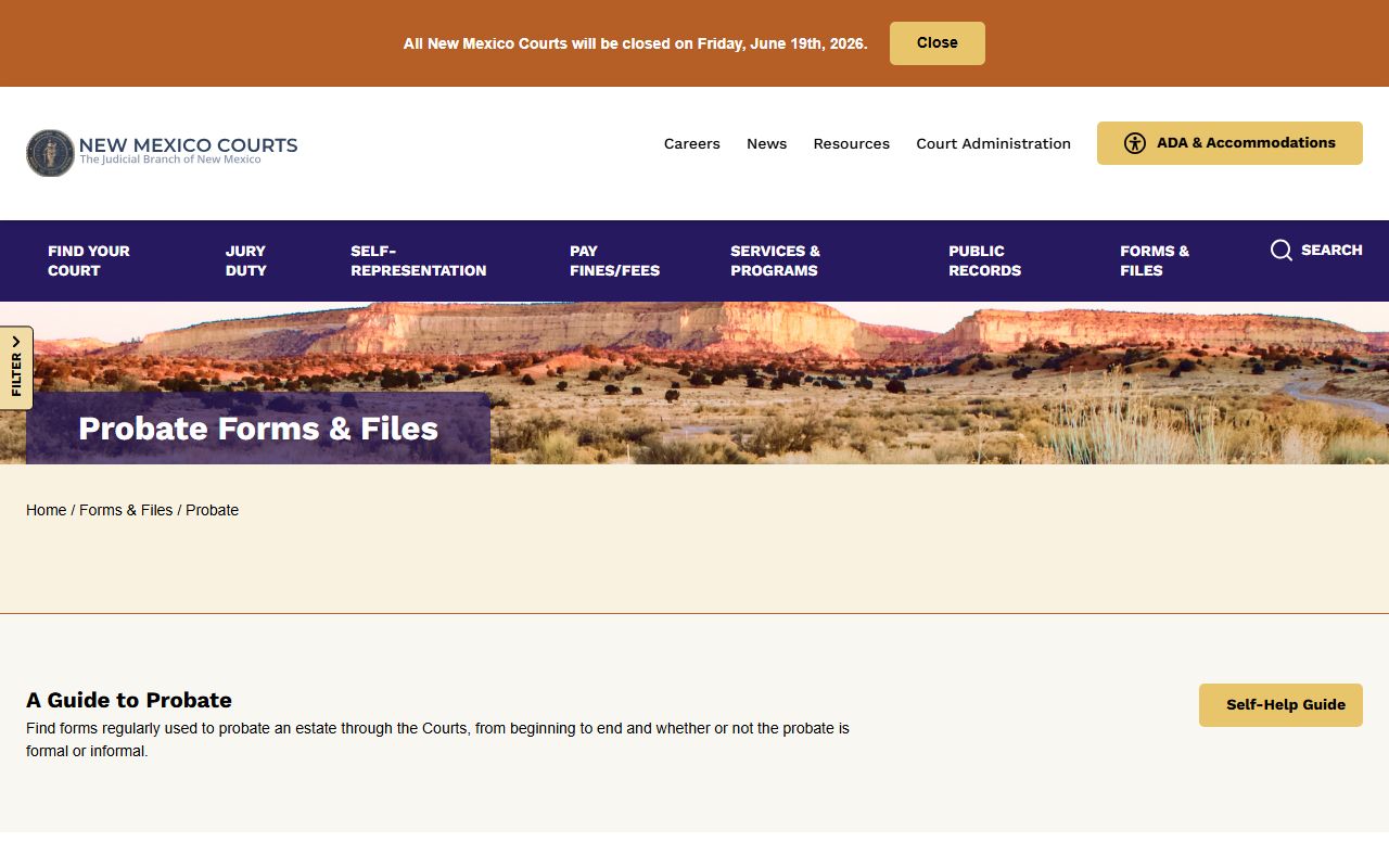 Taos County probate records New Mexico probate forms