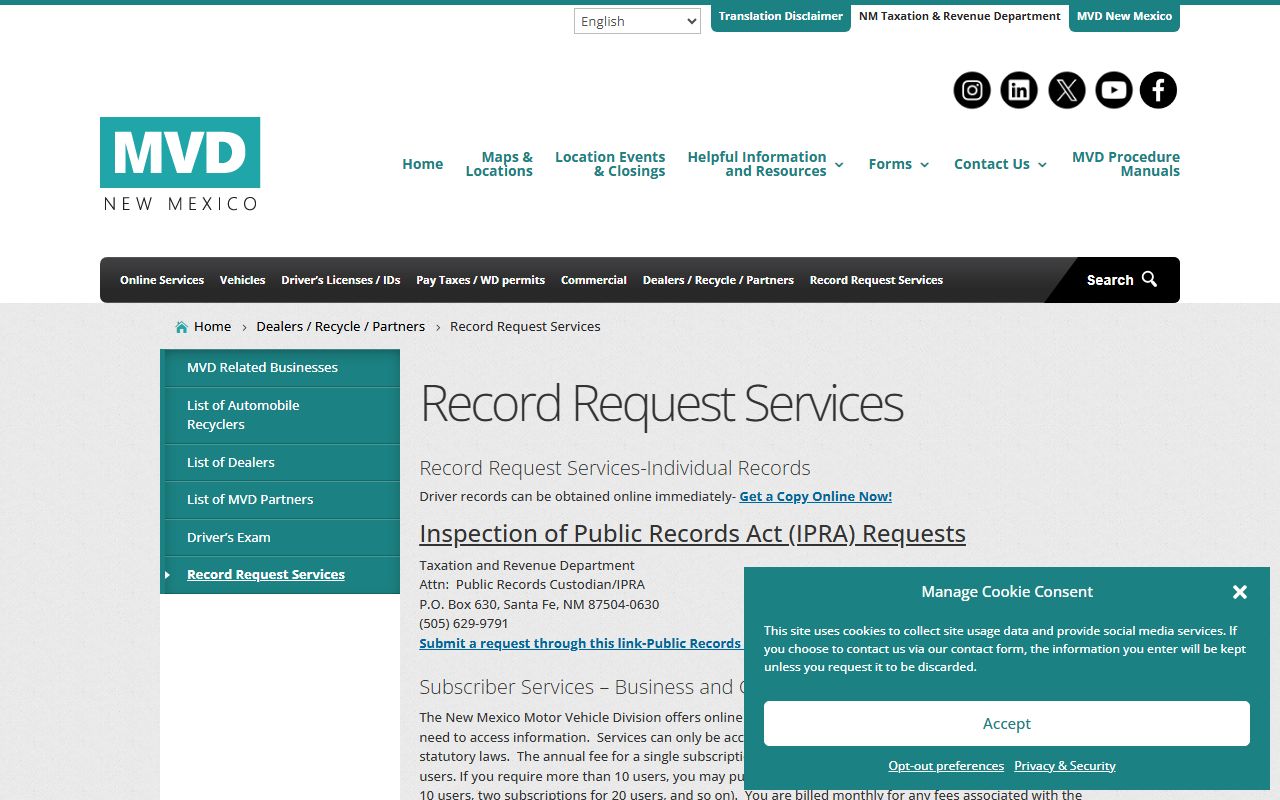 Taos County traffic court records MVD driver and vehicle data access